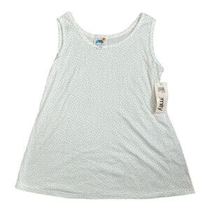 Vintage 90s Maternity tank top blue polka dots NWT size large